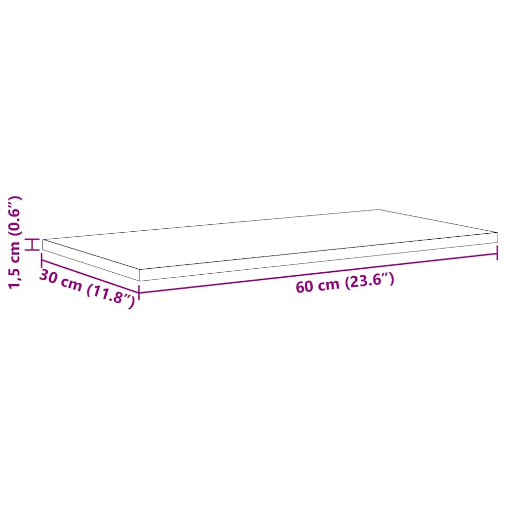vidaXL Regalbrett 4 pcs Schwarz 60 x 30 x 1,5 cm Holzwerkstoff
