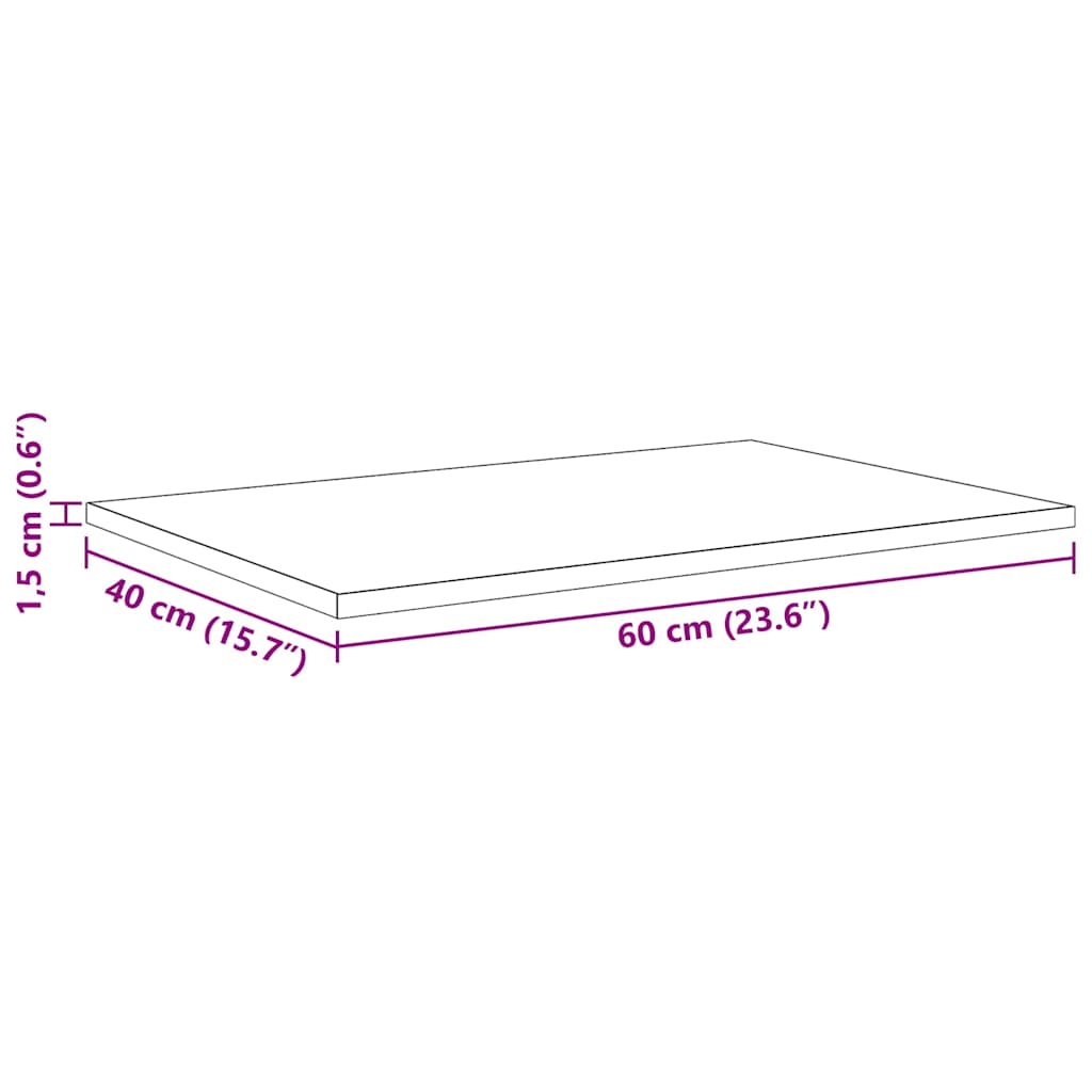 vidaXL Regalbrett 4 pcs Braun 60 x 40 x 1,5 cm Holzwerkstoff