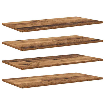 vidaXL Étagère murale 4 pcs Marron 80 x 40 x 1,5 cm Bois d'ingénierie