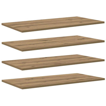 vidaXL Étagère murale 4 pcs Marron 80 x 40 x 1,5 cm Bois d'ingénierie