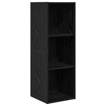vidaXL Meuble TV Noir aspect chêne 37 x 37 x 107 cm