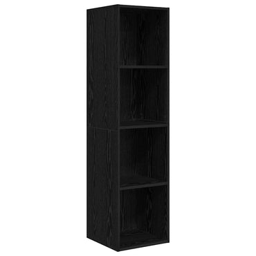 vidaXL Meuble TV avec 2 meubles hauts Noir aspect chêne 37 x 37 x 142,5 cm