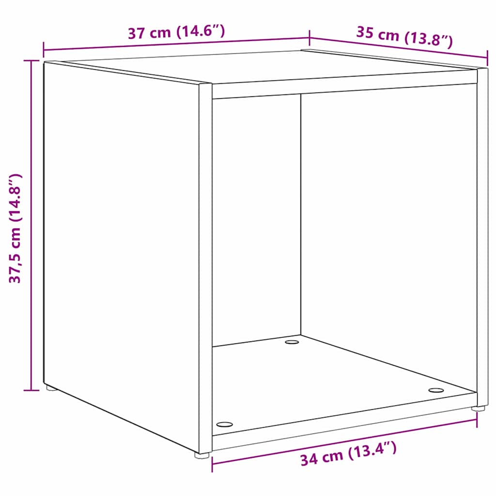 vidaXL Ensemble de 2 meubles TV chêne artisanal 37 x 35 x 37,5 cm