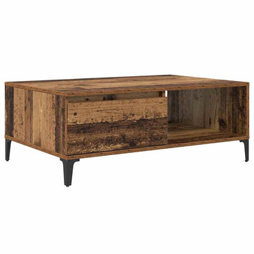 vidaXL Table basse en bois recyclé 90 x 60 x 35 cm Bois d'ingénierie