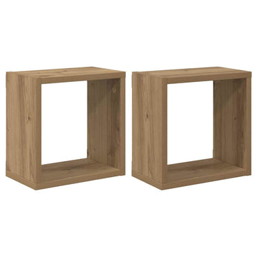vidaXL Wandregale mit Regal Wandmontiert Artisan-Eiche Holzwerkstoff