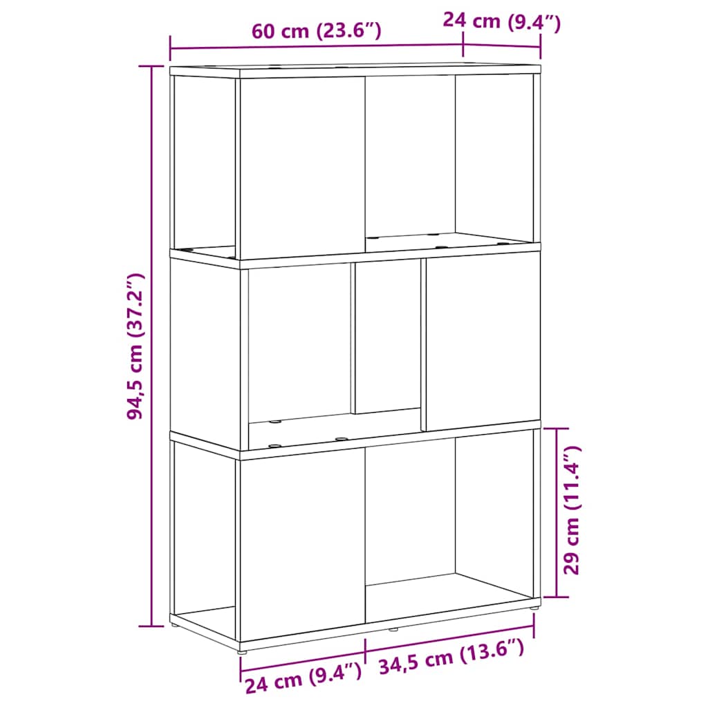 TV-Schrankset Schwarz 60 x 24 x 94,5 cm Holzwerkstoff