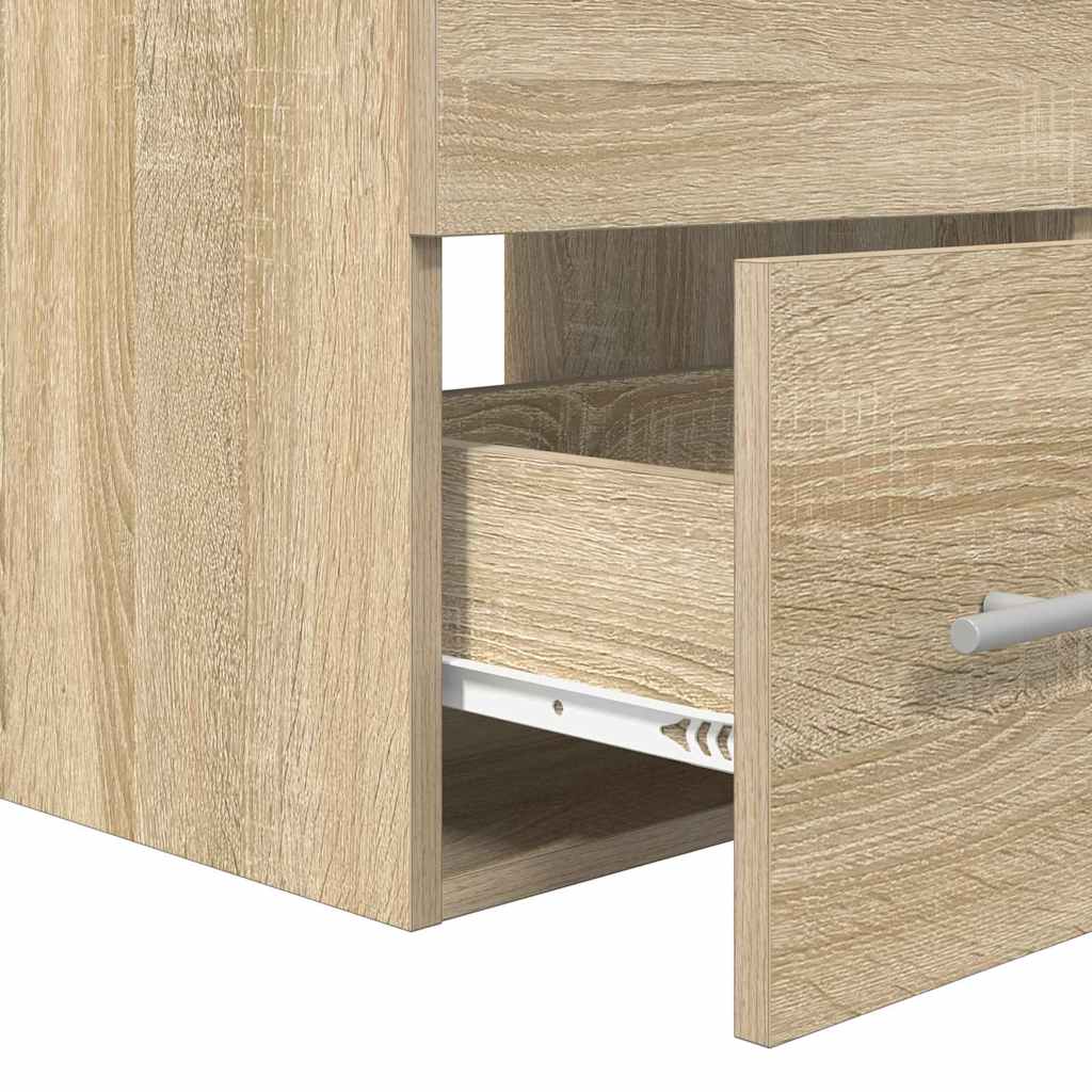 vidaXL Ensemble de meubles de salle de bain avec tiroirs marron 41 x 38,5 x 48 cm