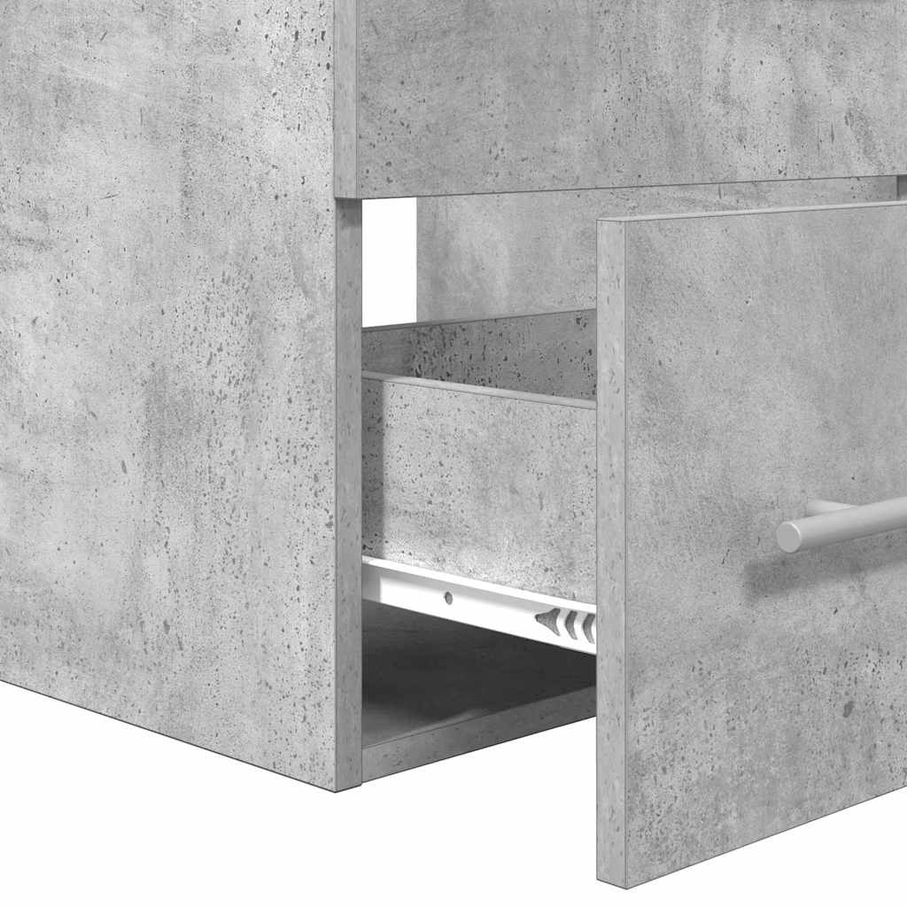 vidaXL Meuble de salle de bain gris 41 x 38,5 x 48 cm contreplaqué et métal