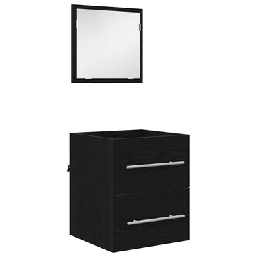 vidaXL Ensemble de meubles de salle de bain avec tiroirs Noir 41 x 38,5 x 48 cm