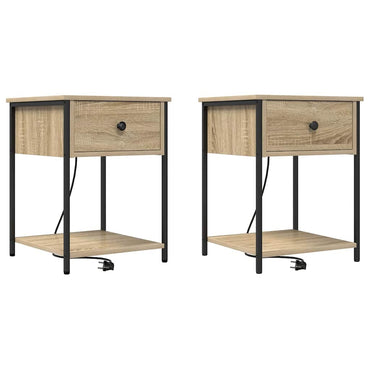 vidaXL Nachttisch 2 pcs Sonoma-Eiche 42 x 41 x 56 cm Holzwerkstoff