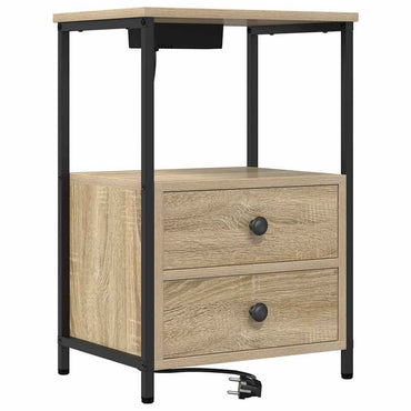vidaXL Nachttisch Sonoma-Eiche 40 x 31 x 60 cm Holzwerkstoff