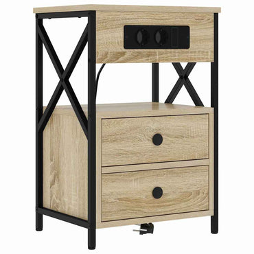 vidaXL Nachttisch Sonoma-Eiche 40 x 31 x 60 cm Holzwerkstoff