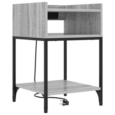 vidaXL Table de chevet Sonoma Gris 40 x 40 x 61 cm Bois d'ingénierie