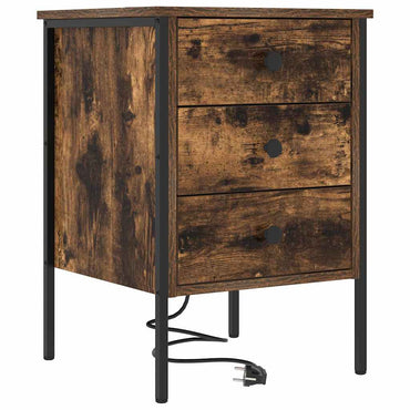vidaXL Nachttisch Geräucherte Eiche 42 x 41 x 61 cm Holzwerkstoff