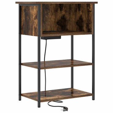 vidaXL Nachttisch Geräucherte Eiche 55 x 31 x 76 cm Holzwerkstoff