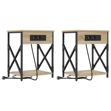 vidaXL Nachttisch 2 pcs Sonoma-Eiche 41 x 31 x 51 cm Holzwerkstoff