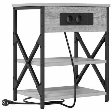 vidaXL Nachttisch Graues Sonoma 41 x 31 x 51 cm Holzwerkstoff