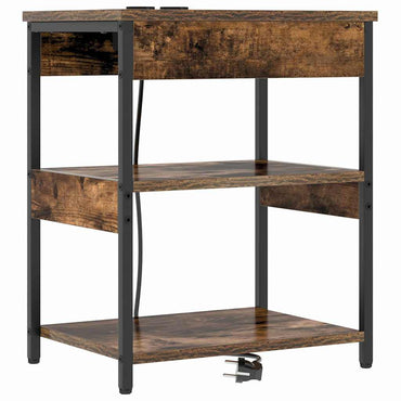 vidaXL Nachttisch Geräucherte Eiche 41 x 31 x 51 cm Holzwerkstoff