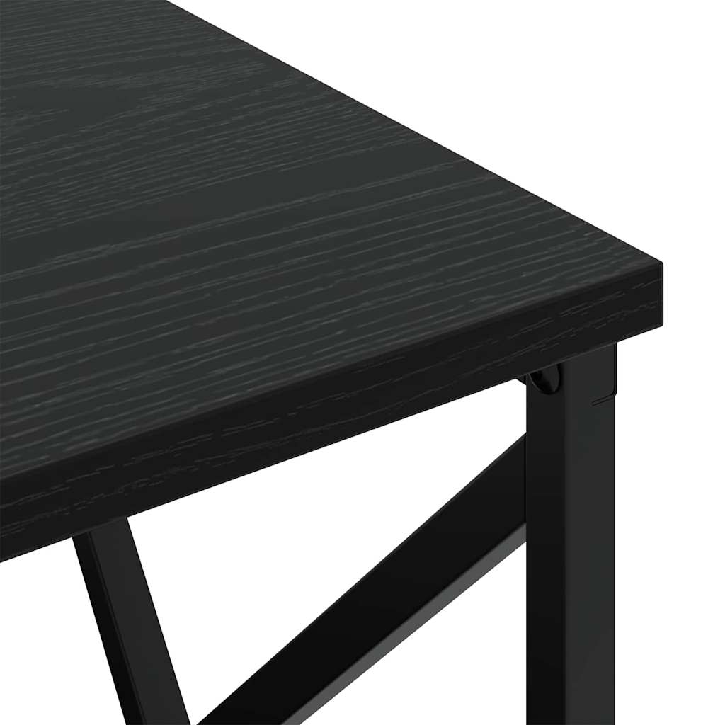 Nachttisch 2 pcs Schwarz Eichen-Optik 40 x 31 x 60 cm