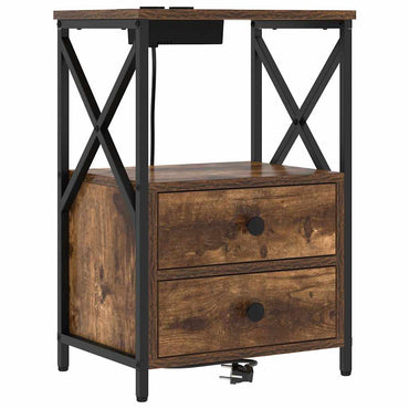 vidaXL Nachttisch Geräucherte Eiche 40 x 31 x 60 cm Holzwerkstoff