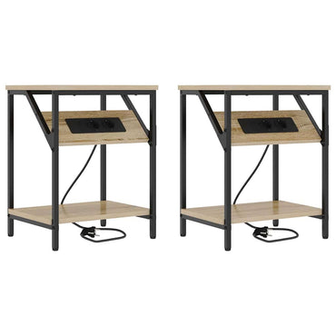 vidaXL Nachttisch 2 pcs Sonoma-Eiche 38 x 30 x 48 cm Holzwerkstoff