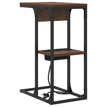 vidaXL Table de chevet aspect chêne marron 41,5 x 26 x 60,5 cm bois d'ingénierie