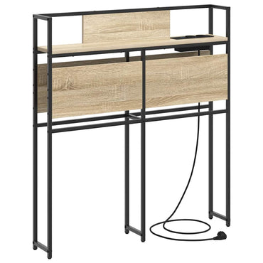 vidaXL Stauraum-Kopfteil mit Regal Sonoma-Eiche 80 cm Holzwerkstoff