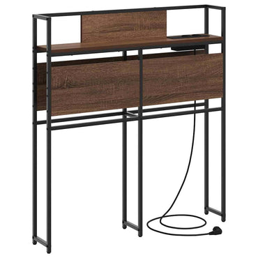 vidaXL Stauraum-Kopfteil Braun Eichen-Optik 80 cm Holzwerkstoff