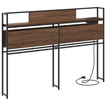 vidaXL Stauraum-Kopfteil Braun Eichen-Optik 120 cm Holzwerkstoff