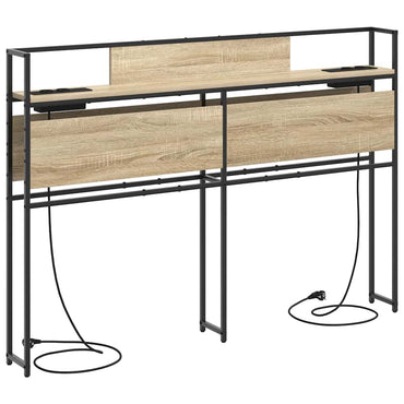 vidaXL Stauraum-Kopfteil mit Regal Sonoma-Eiche 150 cm Holzwerkstoff