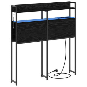 vidaXL Aufbewahrungskopfteil Schwarz Eichen-Optik 75 x 15 x 98 cm