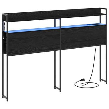 vidaXL Aufbewahrungskopfteil Schwarz Eichen-Optik 135 cm Holzwerkstoff