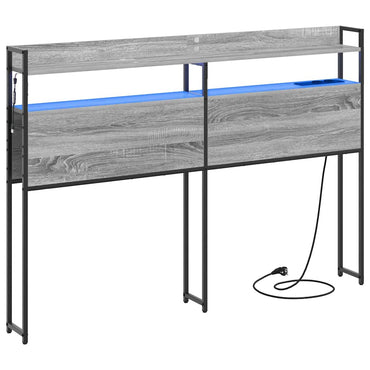 vidaXL Aufbewahrungskopfteil Grau Sonoma 135 cm Holzwerkstoff
