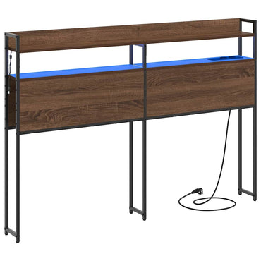 vidaXL Aufbewahrungskopfteil Braun Eichen-Optik 135 cm Holzwerkstoff