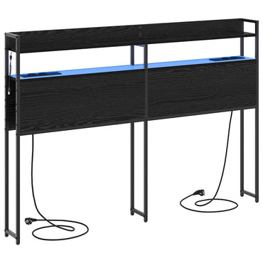 vidaXL Aufbewahrungskopfteil Schwarz Eichen-Optik 160 cm Holzwerkstoff