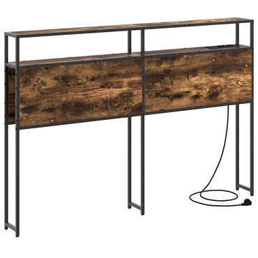 vidaXL Stauraum-Kopfteil mit Regal Räuchereiche 120 cm Holzwerkstoff