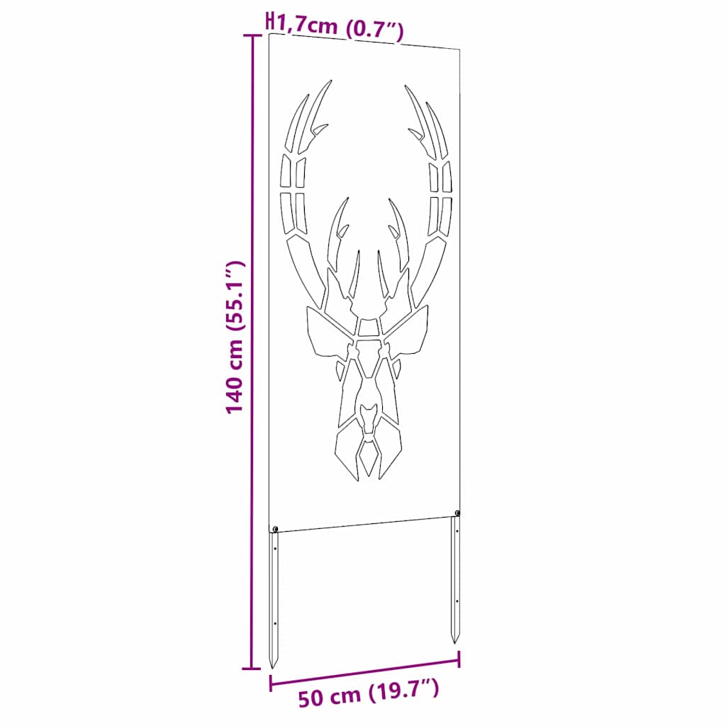 Garten Sichtschutz-Leinwand Tiermuster Olivgrün 50 x 140 cm