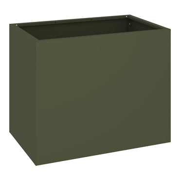 vidaXL Garten-Pflanzgefäß Olivgrün 50 x 32 x 40 cm Kaltgewalzter Stahl