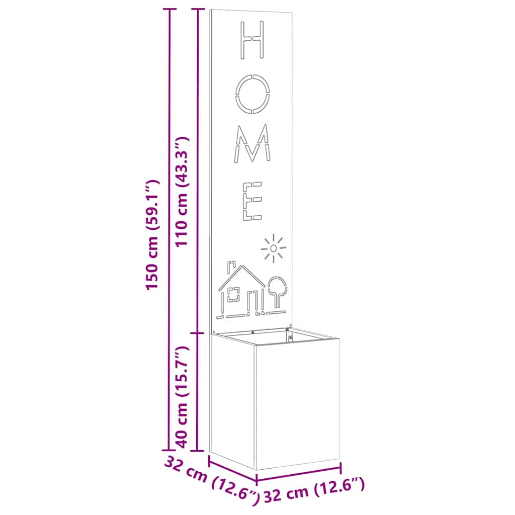 Garten Sichtschutz-Leinwand Silber 32 x 32 x 150 cm