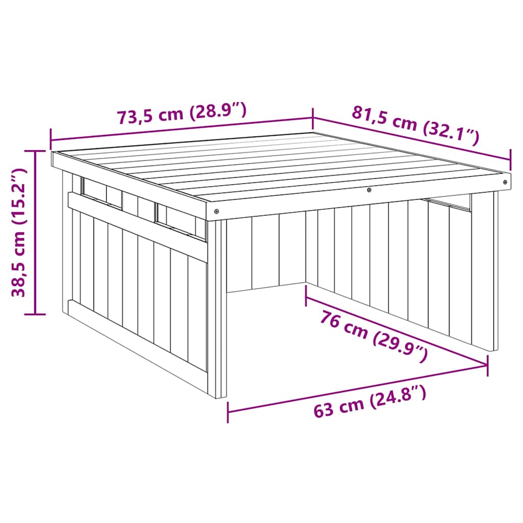 vidaXL Mähroboter-Garage Braun 73.5 x 81.5 x 38.5 cm