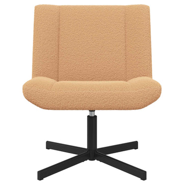 vidaXL Drehstuhl Beige 63 x 75 x 76 cm Schafsleder