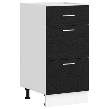 vidaXL Küchenunterschrank Schwarz Eichen-Optik 40 x 46 x 81.5 cm