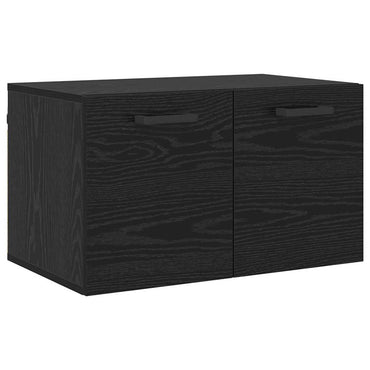 vidaXL Wandschrank Wandmontiert Schwarz Eichen-Optik 60 x 36,5 x 35 cm