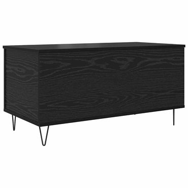 vidaXL Table basse noir aspect chêne 90 x 44,5 x 45 cm Bois d'ingénierie