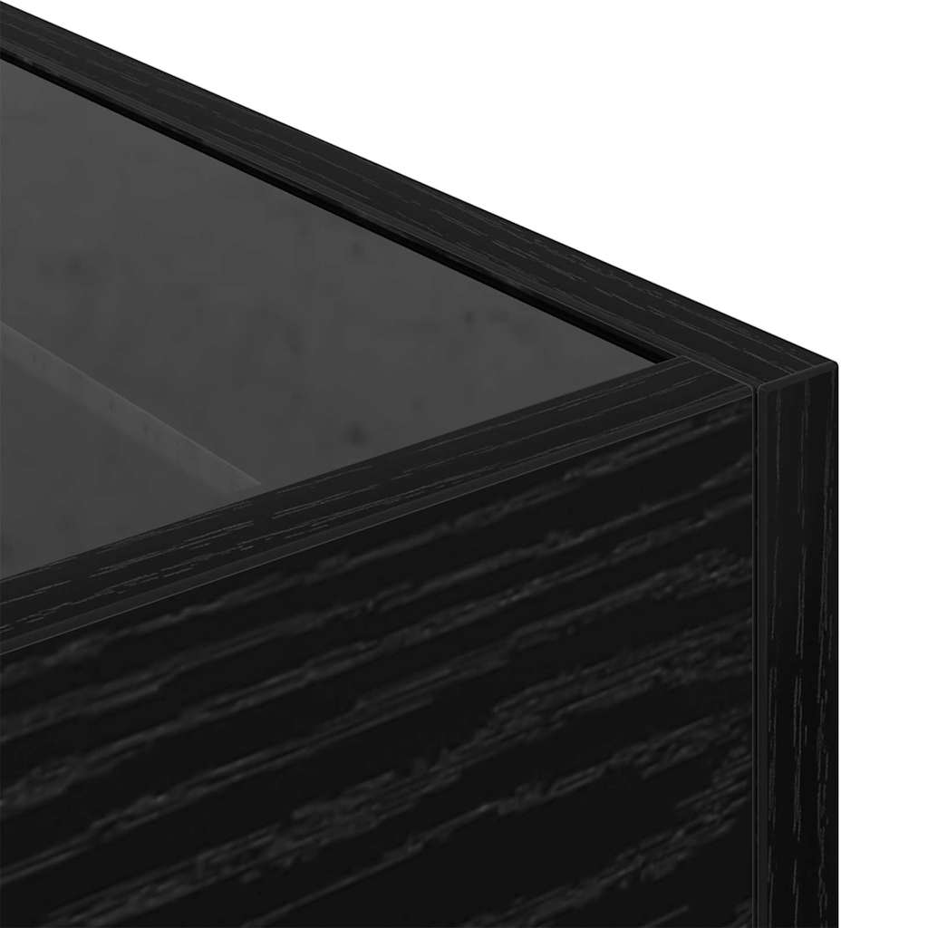 vidaXL Couchtisch Schwarz Eichen-Optik 50 x 50 x 30 cm Holzwerkstoff