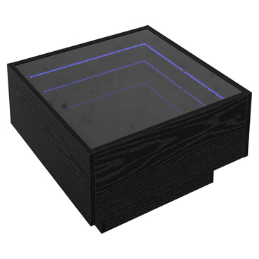 vidaXL Couchtisch Schwarz Eichen-Optik 50 x 50 x 30 cm Holzwerkstoff