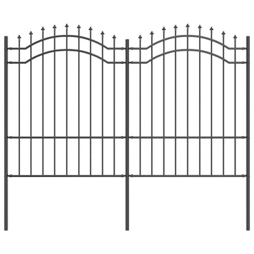 vidaXL Clôture de jardin Gris 240 x 190 cm Acier poudré