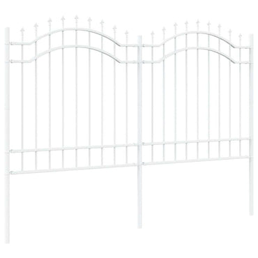 vidaXL Gartenzaun Weiß 240 x 165 cm Pulverbeschichteter Stahl