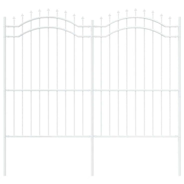 vidaXL Gartenzaun Weiß 240 x 215 cm Pulverbeschichteter Stahl