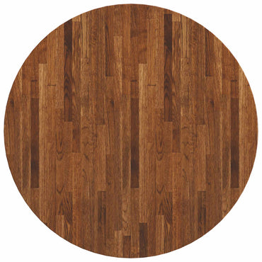 vidaXL Tischplatte Hellbraun Ø 80 x 4 cm Massivholz Eiche